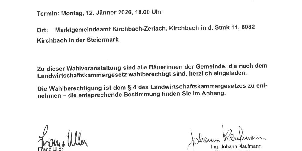 Foto: Foto: Gemeinde Kirchbach-Zerlach